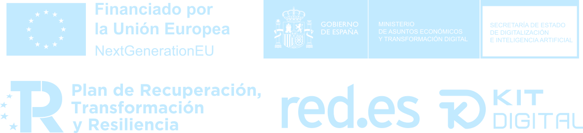 Financiado por la Unión Europea (NextGenerationEU) · Gobierno de España · Plan de Recuperación, Transformación y Resiliencia · red.es · Kit Digital